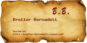 Bretter Bernadett névjegykártya